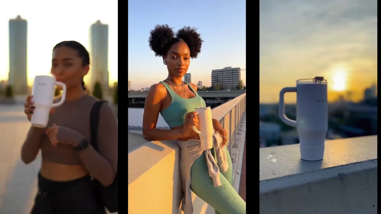 The 40 oz mug after a rooftop run