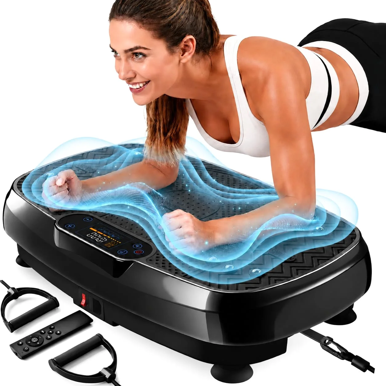 The slim black Renoj vibration plate