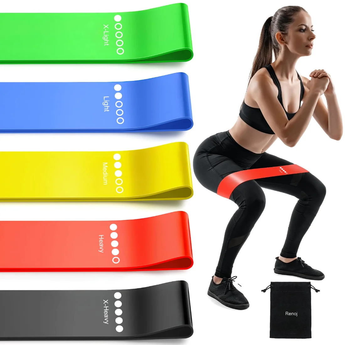 Renoj Mini Loop Bands, 5-Pack, Colorful